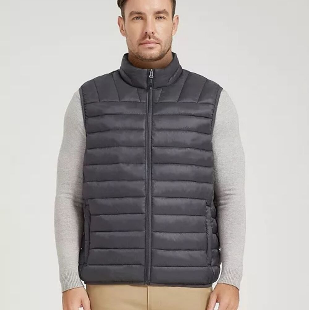 Hawke & Co Men's Gray Ultra Lightweight 100% Down Vest XXL